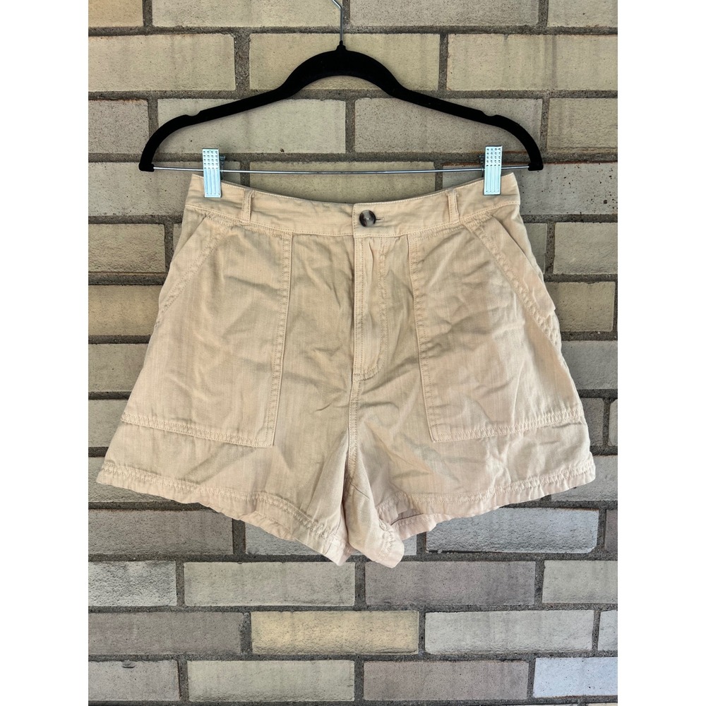 Universal Thread Tan Beige Cotton High Rise Utility Shorts Size 6